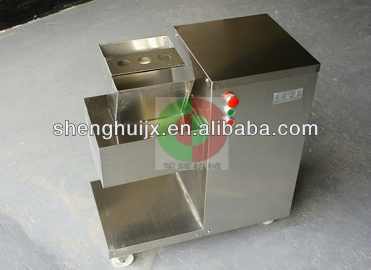 stainless steel vertical type meat cutter in a medium size