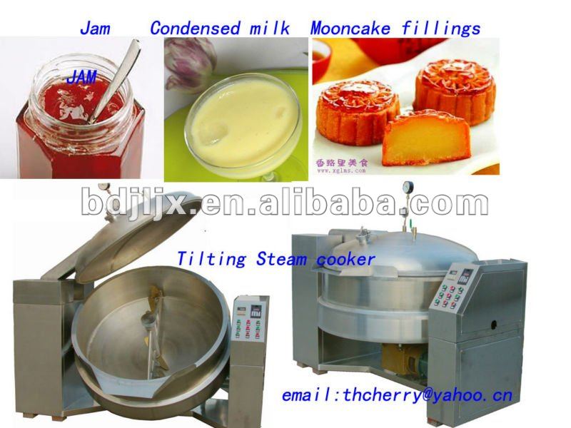 Steam cooker with mixer