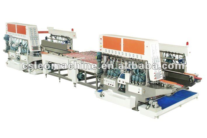 straight type glass double edging line