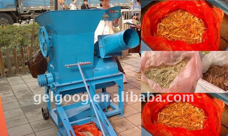 Straw Rubbing and Cutting Machine