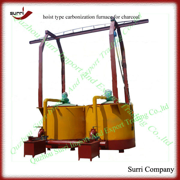 SURRI Hoist type charcoal carbonization furnace/carbonization furnace