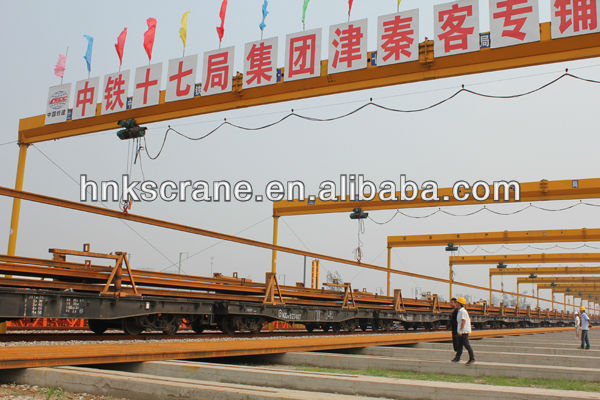 synchronous lifting crane for long rail