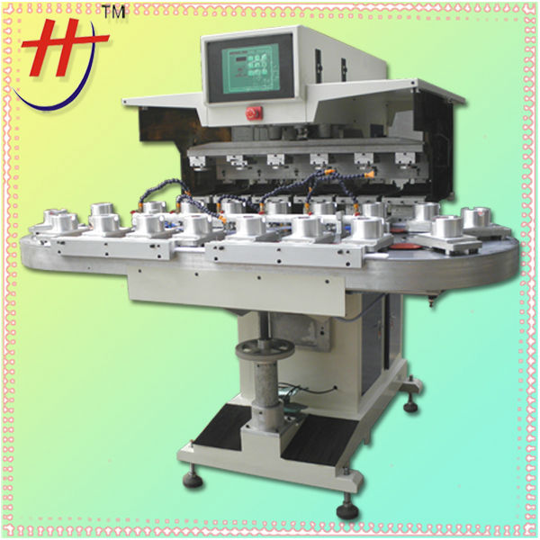 T HP-300FZ 6 color open ink conveyor pad printer