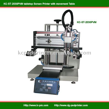 Tabletop screen printer with movement table KC-ST-2030PVM