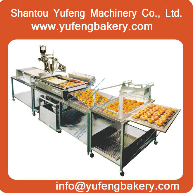 TD300 semi-Automatic Donut Production Line with fryer and glazer