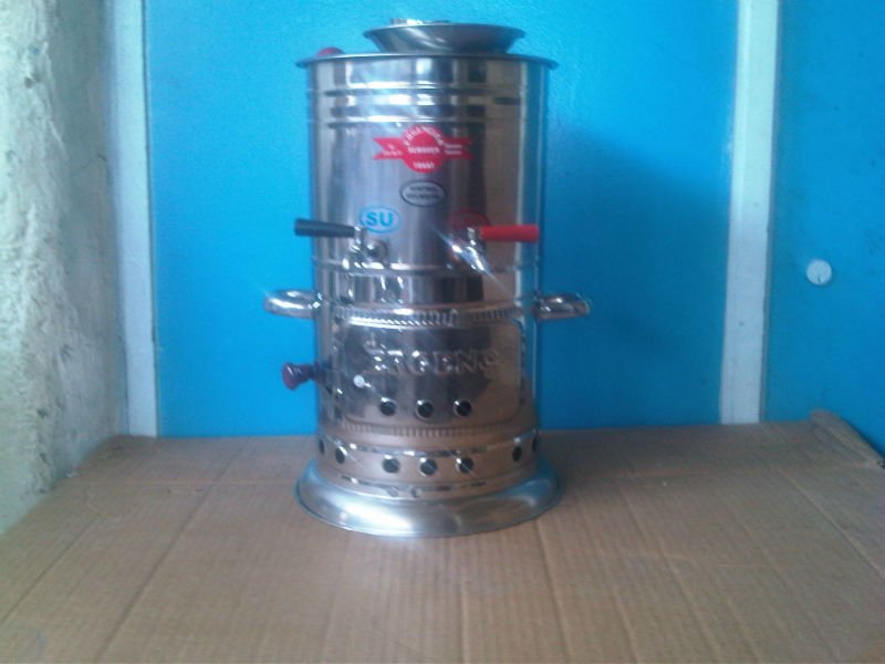 Tea samovar with charcoal or firewood