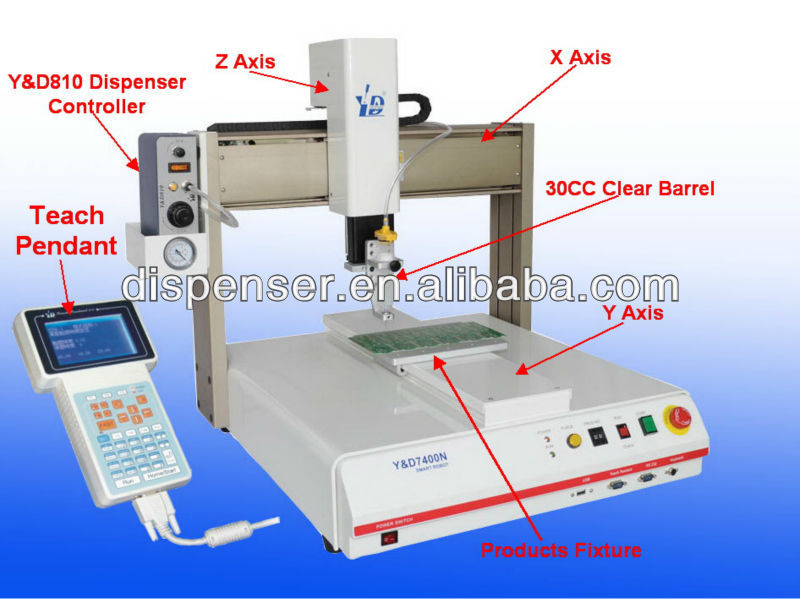 Three Axes automatic epoxy resin doming machine for nameplate