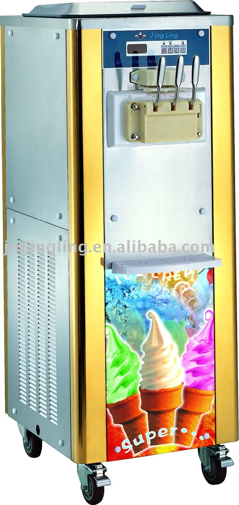 Three flavour,Floor,Stainless steel Icecream Machine