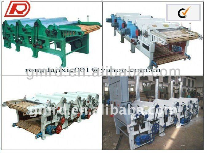 Three-Roller Cotton / textile waste recycling machine line