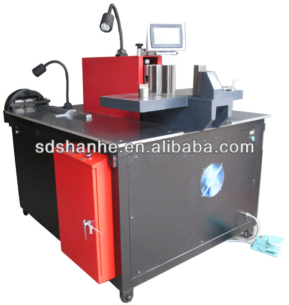 Three-station busbar processing machine