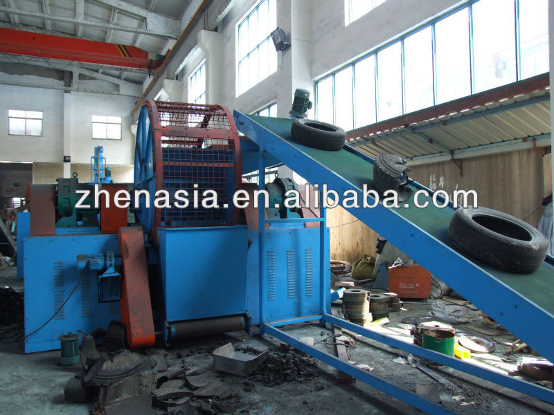 tire crusher for scrap tire recycling processing Line