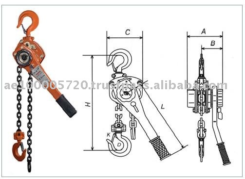 TLB type manual lever hoist hand chain hoist (0.5T to 9T)