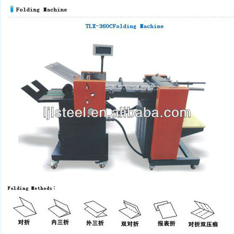 TLX-360C Large Paper Loading Capacity Upper Suction Feeder Automatic Paper Folding Machine