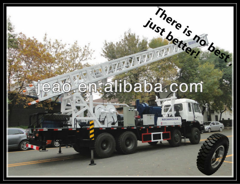 Top quality ! 600m deep Truck mounted rotary water well drilling rigs for sale