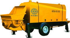 Trailer coarse aggregate concrete pump with electrical Motor HBT60.8.75ZH