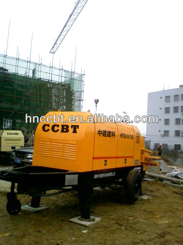 Trailer-mounted coarse aggregate concrete concrete pump(electrical Motor) HBT60.8.75ZL