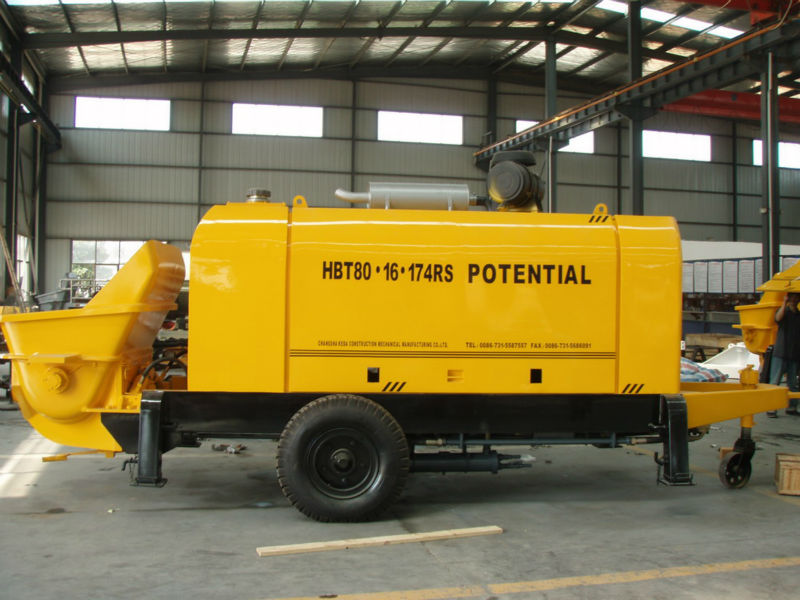 trailer mounted concrete pump