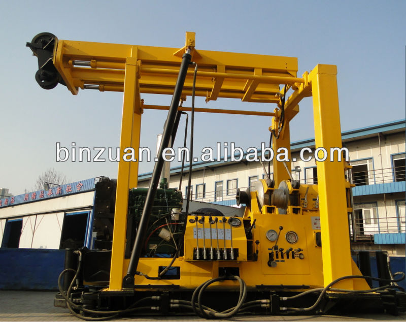 Trailer water well drilling machine