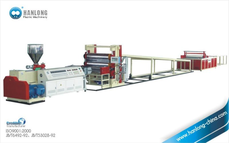 Tri-roller calendered plate production line