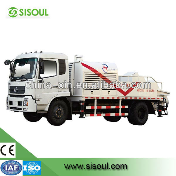 Truck-mounted concrete line pump