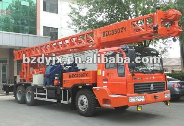 truck mounted rotary turntable water well drilling rig- BZC350ZY