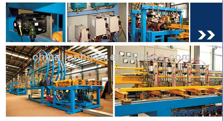 Truss girder welding line