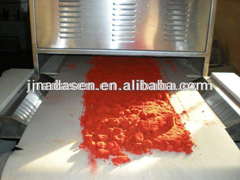 Tunnel spices powder microwave drying sterilization machine