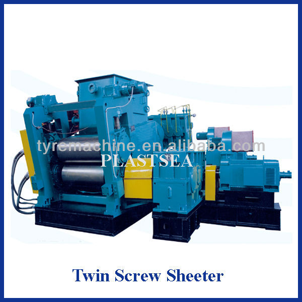 Twin screw sheeter