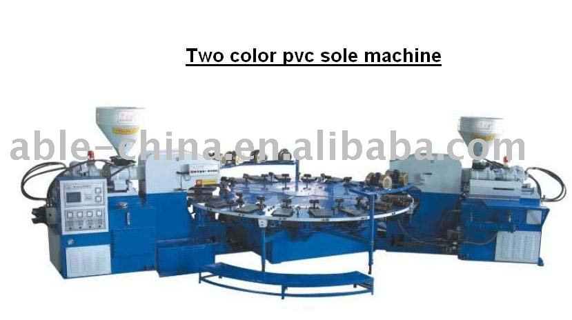 Two-color full automatic Disc Plastic Cement Sole Injection Moulding Machine