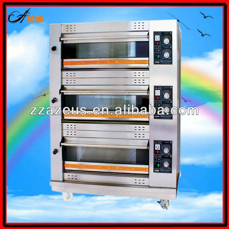 two floors four trays small gas deck oven