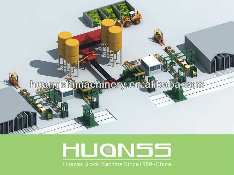 Two Fully Automatic Production Line QT12-15 QT10-15 QT8-15 brick machine equipment