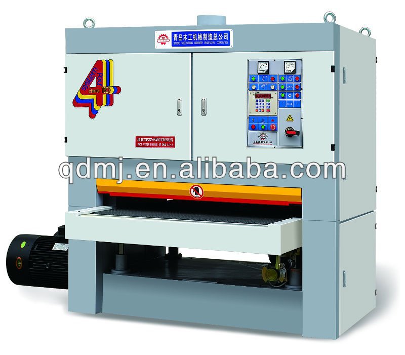 Two head calibrating wide belt sanding machine for wood