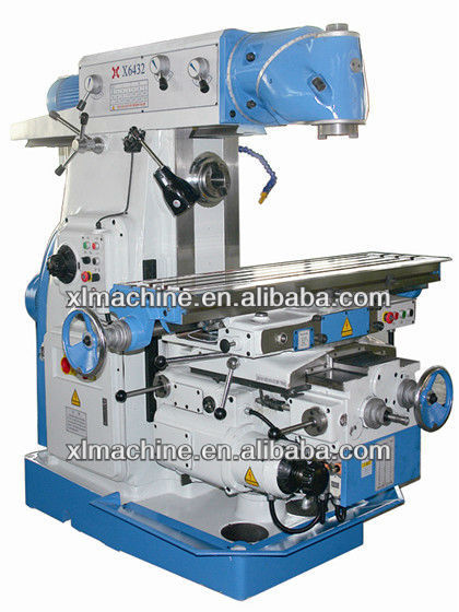 universal turret milling machine with swivel head and rotary table