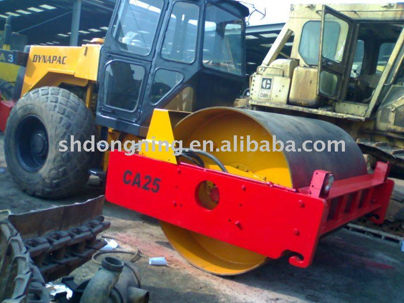 Used Japan Dynapac Road Roller CA 25 yellow