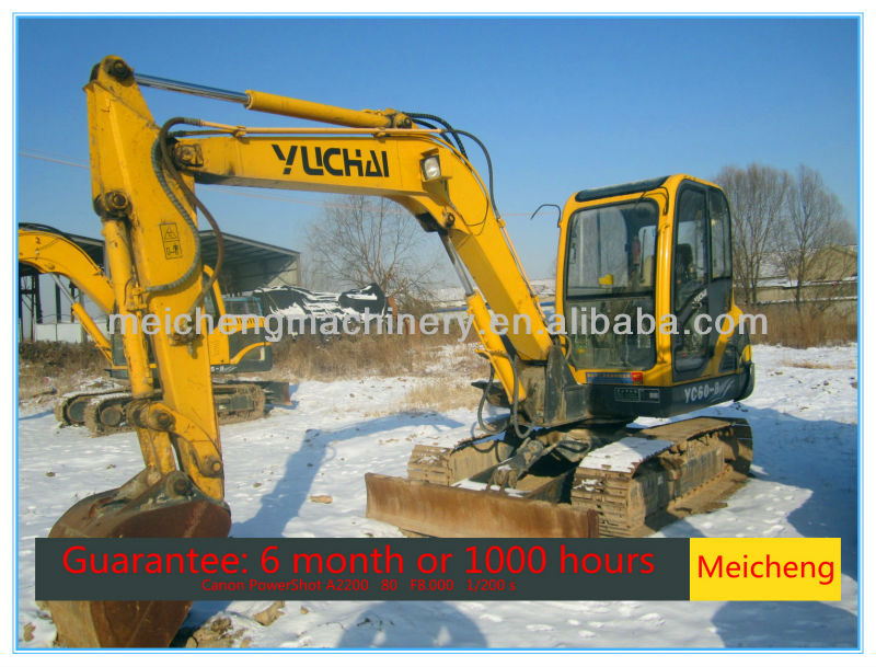 Used mini excavator for sale YC60-8 small crawler excavator (2200h)