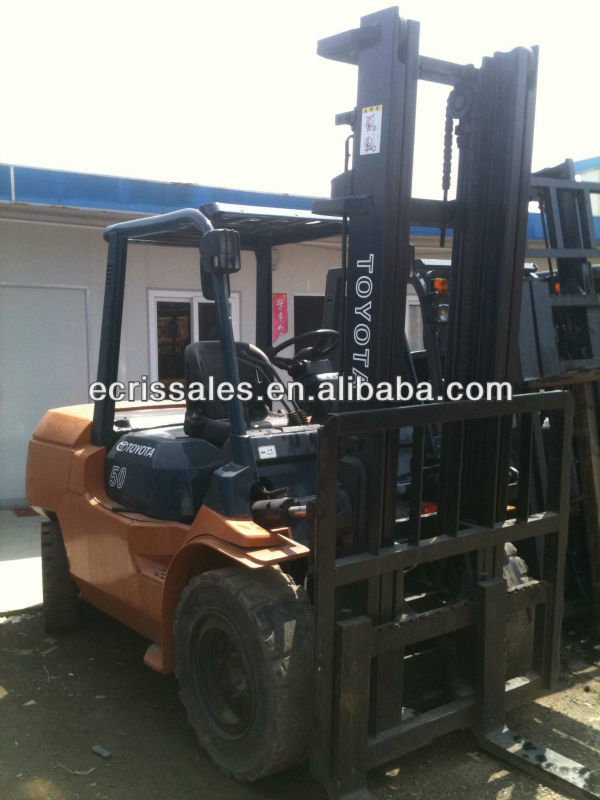 Used Toyota forklift 5 ton, 7FD-50, original from Japan