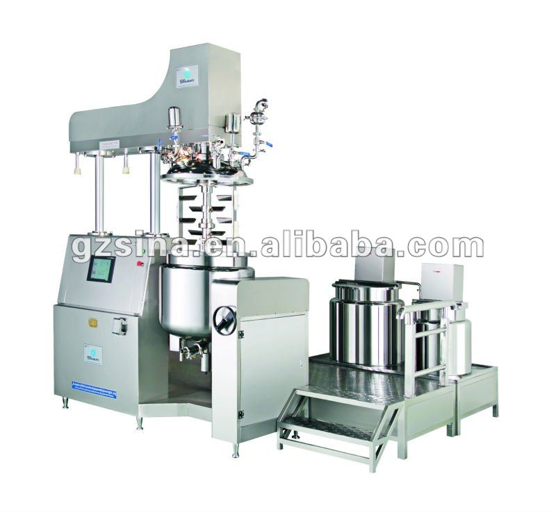 Vacuum emulsifying machine for ultrasound gel controled by PLC