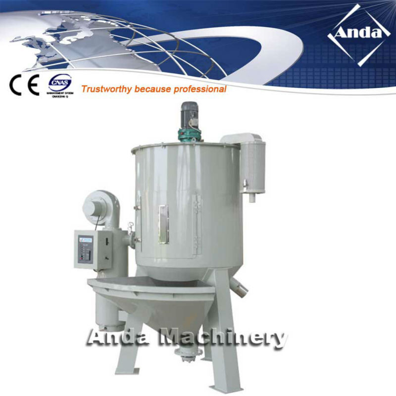 vertial elevating PE PP plastic mixer with dryer