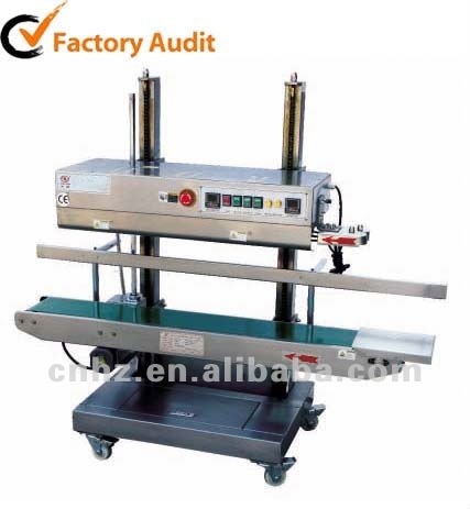 vertical continuous plastic big bag sealing machine.