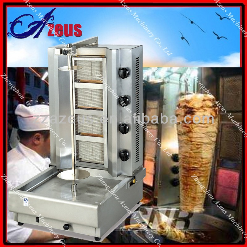 vertical electric and gas shawarma kebab machine