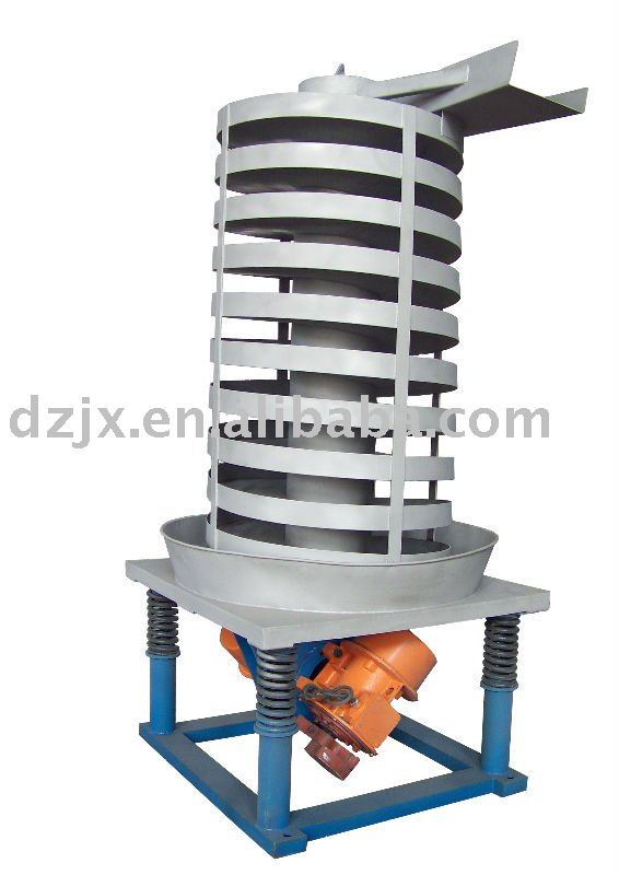 vertical vibrating conveyor for chemical processing