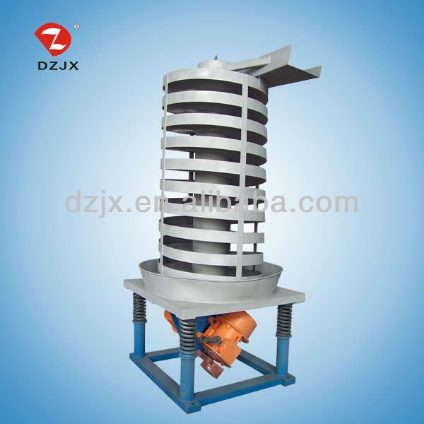 vibrating elevator screw classifing granules as well as conveying