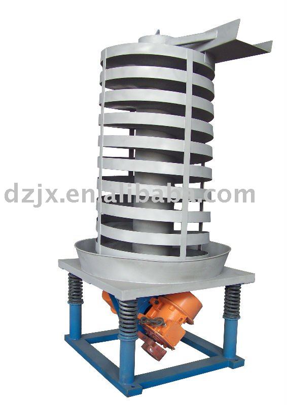 vibrating vertical elevator for material handling