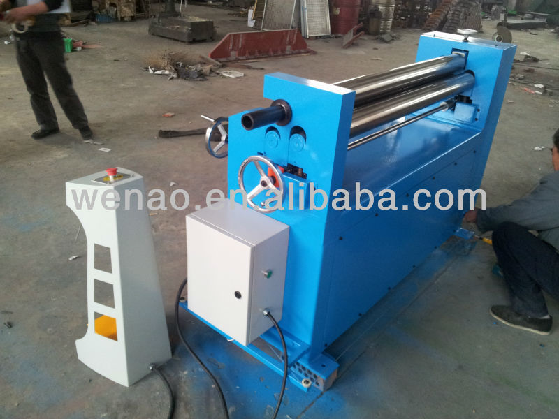 W11 series mechanical, 3-roller manual sheet metal rolling machine&machinery sheet bending machine