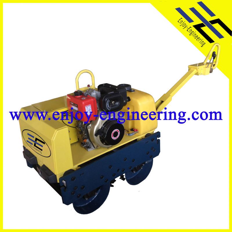 walk behind double drum vibratory road roller