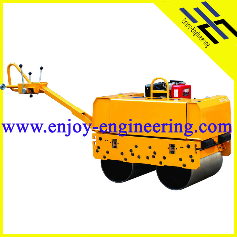 walk behind double drum vibratory road roller