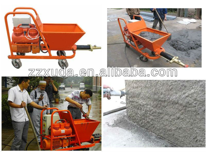 Wall spraying plaster machine