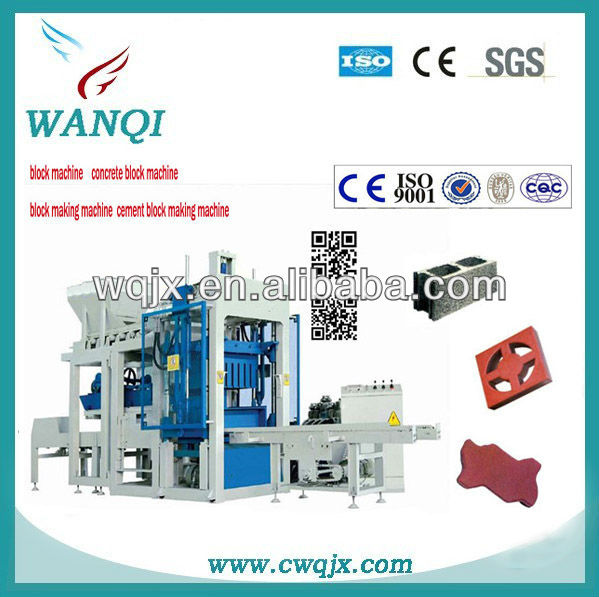 Wanqi concrete block making machine QT10-15 hot sale in 2013