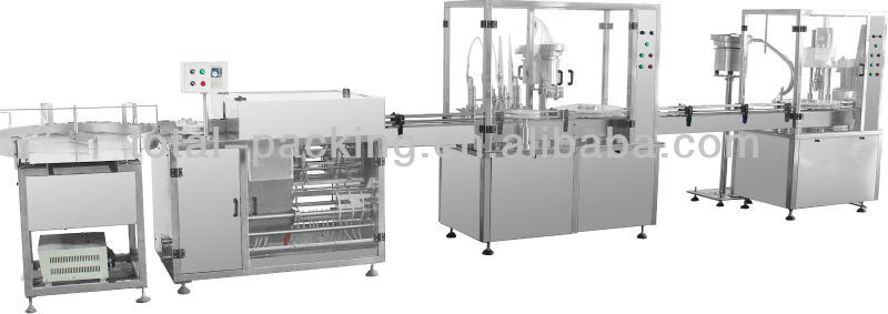 washing filling stoppering capping prodution line