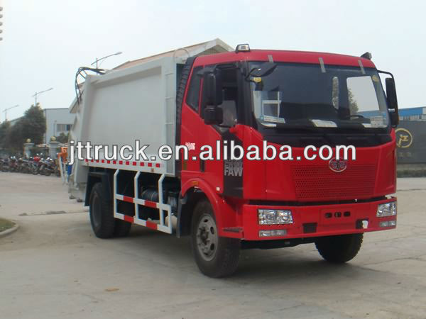 waste truck,compression garbage truck,jiefang 4*2 garbage truck